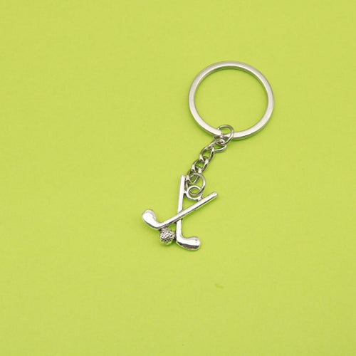 Metal Golf Club Keychain Key Ring Bag Charm Gift