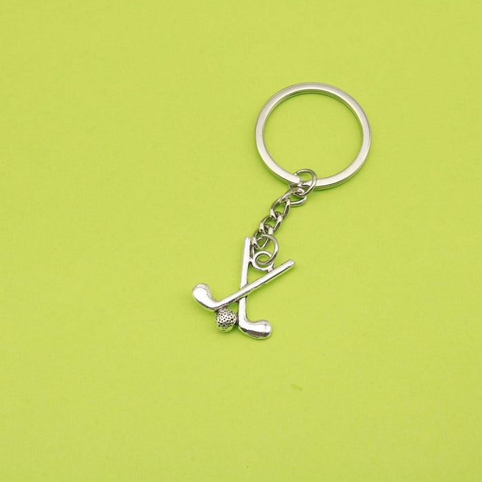 Metal Golf Club Keychain Key Ring Bag Charm Gift
