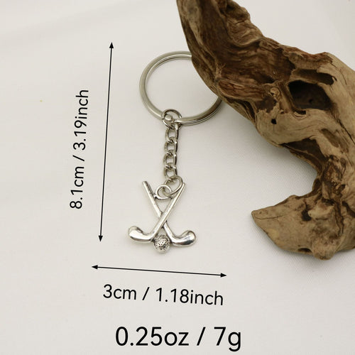 Metal Golf Club Keychain Key Ring Bag Charm Gift