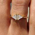 Minimalist Triangle Ring For Women, Geometric Micro Pave Zircon Jewelry For Daily Styling view 2
