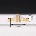 Minimalist Triangle Ring For Women, Geometric Micro Pave Zircon Jewelry For Daily Styling view 4