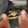 Minimalist Triangle Ring For Women, Geometric Micro Pave Zircon Jewelry For Daily Styling view 3