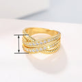 European Korean New Ring For Women With Cross Line Design, Trendy Light Luxury Accessory view 4