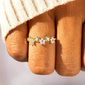 Pastoral Flower Ring For Women, Sweet Forest Style Small Floral Daily Wear Finger Jewelry view 3