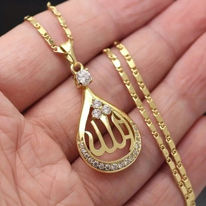 Elegant Women's Water Drop Design Palace Style Choker Necklace For Dress Outfit Accessories