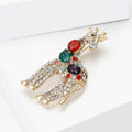 Alloy Rhinestone Giraffe Brooch For Versatile Clothing Decoration view 4