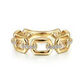Gold Color Commuter Business Loop Ring For Women With Micro Pave Zircon French Jewelry view 3