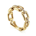 Gold Color Commuter Business Loop Ring For Women With Micro Pave Zircon French Jewelry view 2