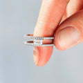 Minimalist Geometric Square Double Layer Ring For Women, Daily Fashion Accessory Jewelry view 2