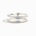 Minimalist Geometric Square Double Layer Ring For Women, Daily Fashion Accessory Jewelry view 5