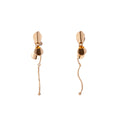 Elegant French Minimalist Alloy Metal Flower Petal Long Tassel Drop Studs Luxury Statement Earrings view 5