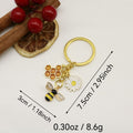 Metal Bee Sunflower Keychain Summer Bag Charm Gift view 2