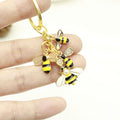 Metal Cute Bee Keychain Bag Charm Teacher Gift view 3