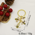 Metal Cute Bee Keychain Bag Charm Teacher Gift view 2