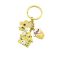 Metal Mushroom House Bee Keychain Bag Charm view 5