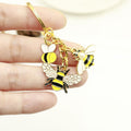 Metal Daisy Bee Keychain Bag Charm view 3