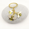 Metal Daisy Bee Keychain Bag Charm view 4