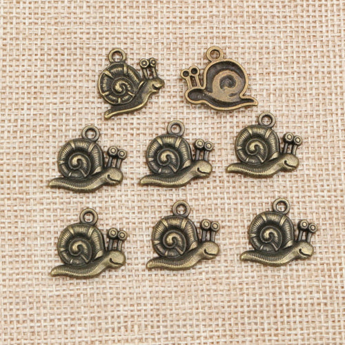 18x15mm Alloy Snail Small Pendant Charm For DIY Necklace Bracelet Jewelry Accessories
