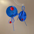 Summer Red Blue Acrylic Tassel Drop Earrings Geometric Beach Vacation Statement Jewelry for Women view 4