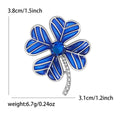 Alloy Transparent Enamel Clover Brooch Sweet Plant Lapel Pin view 4