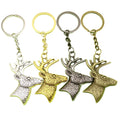 Zinc Alloy Minimalist Deer Head Keychain Bag Charm view 5