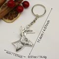 Zinc Alloy Minimalist Deer Head Keychain Bag Charm view 2