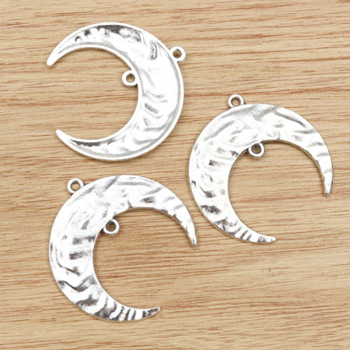 Alloy Moon Pendant Charms For DIY Jewelry Accessories Necklace Bracelet Making 33x32mm 2.5g