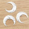 Alloy Moon Pendant Charms For DIY Jewelry Accessories Necklace Bracelet Making 33x32mm 2.5g view 4