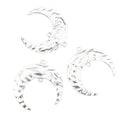 Alloy Moon Pendant Charms For DIY Jewelry Accessories Necklace Bracelet Making 33x32mm 2.5g view 5