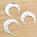 Alloy Moon Pendant Charms For DIY Jewelry Accessories Necklace Bracelet Making 33x32mm 2.5g view 3
