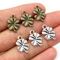 Alloy Four Leaf Clover Small Pendant DIY Jewelry Charm For Necklaces Bracelets Multiple Styles view 3
