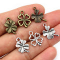 Alloy Four Leaf Clover Small Pendant DIY Jewelry Charm For Necklaces Bracelets Multiple Styles view 1