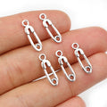 Alloy Safety Pin Pendant Charms For DIY Jewelry Accessories Necklace Bracelet Two Sizes view 4