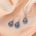 Resin Branch Water Drop Dangle Earrings For Women, Shiny Electroplated Metal Jewelry Set view 5