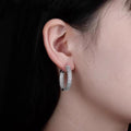 Sparkling Micro Paved Zircon Earrings For Women, Delicate Elegant Fashion Jewelry view 3