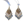 Copper Zircon Butterfly Teardrop Tassel Drop Earrings Light Luxury Stud Style Jewelry view 5