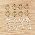 10x8mm Alloy Hollow Heart Mini Pendant Charm For DIY Necklace Bracelet Jewelry Accessories view 2