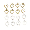 10x8mm Alloy Hollow Heart Mini Pendant Charm For DIY Necklace Bracelet Jewelry Accessories view 5