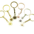 Metal Sunflower Flower Keychain Bag Charm Gift view 5