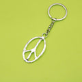 Metal Peace Sign Keychain Bag Charm Gift Accessory view 1