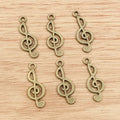 Alloy Music Note Small Pendant Charms For DIY Jewelry Accessories Necklace Bracelet 26x10mm 1g view 2