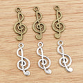 Alloy Music Note Small Pendant Charms For DIY Jewelry Accessories Necklace Bracelet 26x10mm 1g view 4