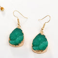 Gold Tone Crystal Cluster Teardrop Necklace and Earring Sets in Two Colors view 3