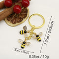 Metal Bee Keychain Bag Charm – Gold view 2