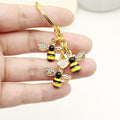 Metal Bee Keychain Bag Charm – Gold view 3