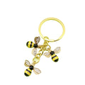 Metal Bee Keychain Bag Charm – Gold view 5