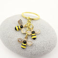 Metal Bee Keychain Bag Charm – Gold view 4