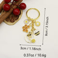 Zinc Alloy Daisy Bee Keychain For Car Bag Charm view 2