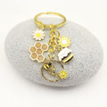 Zinc Alloy Daisy Bee Keychain For Car Bag Charm view 4