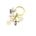 Zinc Alloy Enamel Bee Sunflower Keychain Bag Charm Gift view 5